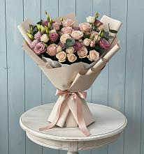 Букет цветов из:  Розы и Лизиантусы #REPLACE_PRED# Литвиново