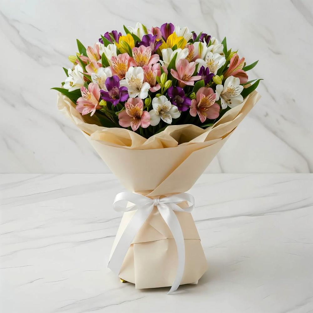 Букет цветов из: Альстромерии в Литвиново