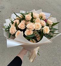 Букет Кремовые розы Латте в Литвиново