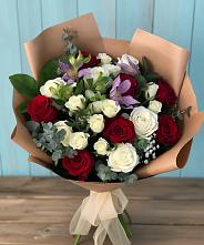 Букет цветов из:  Розы и Альстромерии #REPLACE_PRED# Литвиново