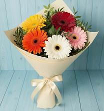 Букет цветов из:  Герберы #REPLACE_PRED# Литвиново
