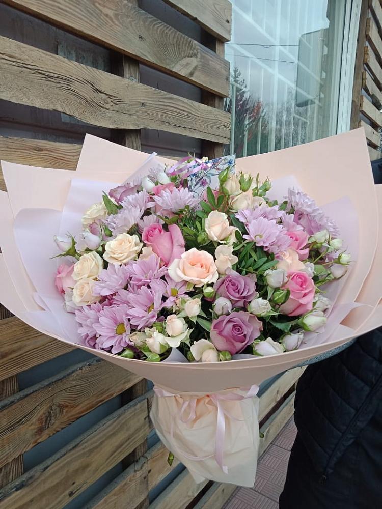 Букет цветов из: Розы и Хризантемы в Литвиново