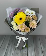 Букет цветов из:  Розы, Герберы и Хризантемы в Литвиново