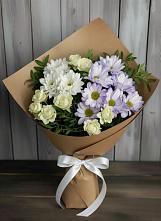 Букет цветов из:  Хризантемы и Розы в Литвиново
