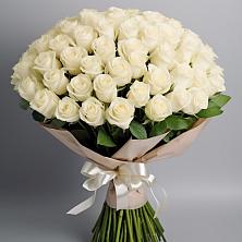 Букет 101 беля роза Белоснежка в Литвиново