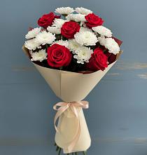 Букет цветов из:  Розы и Хризантемы #REPLACE_PRED# Литвиново