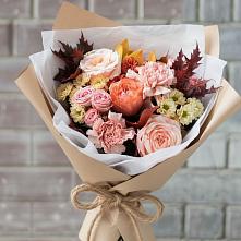 Букет цветов из:  Гвоздики, Хризантемы и Розы в Литвиново