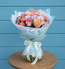 Букет цветов из:  Хризантемы и Розы в Литвиново