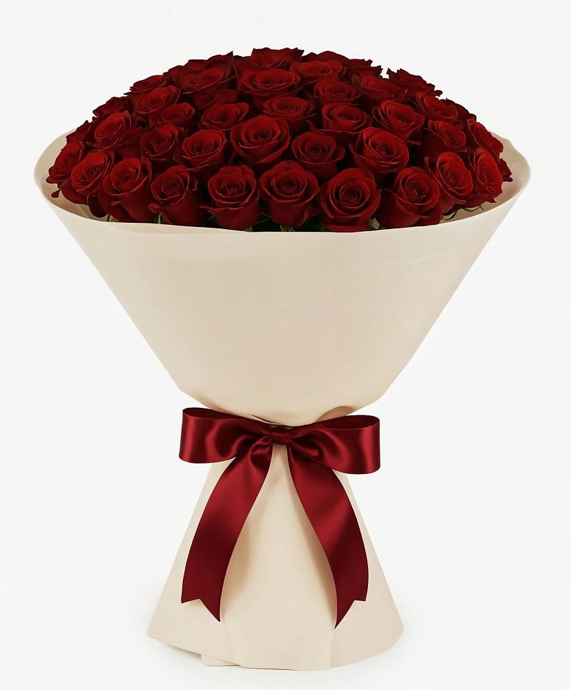 Букет 101 Бордовая роза Блэк Бакарра в Литвиново